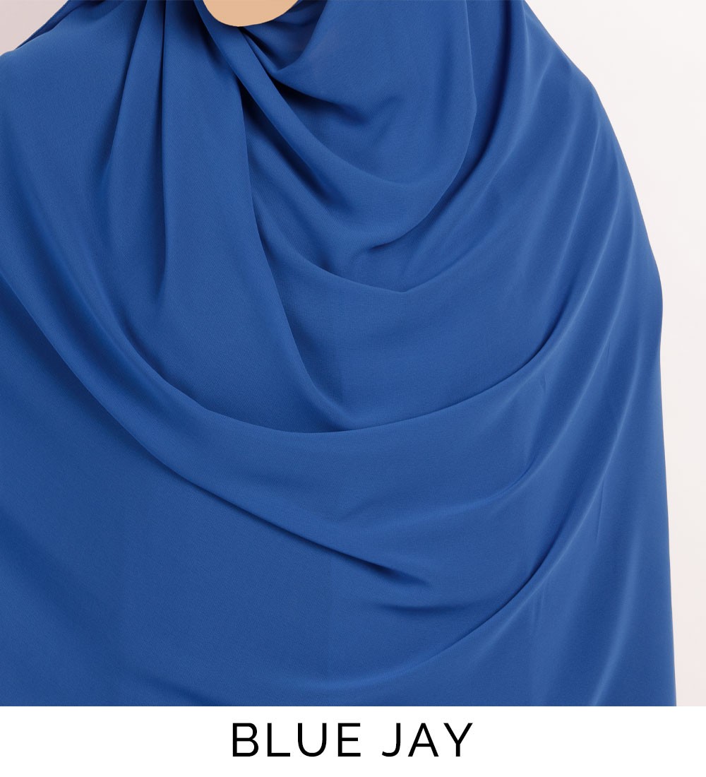 Sunnah Style Premium Chiffon Blue Jay